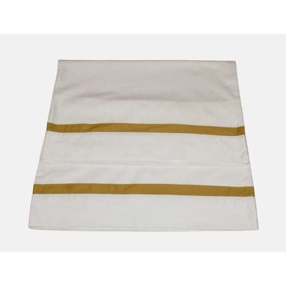 Serena & Lily White Border Frame Pillowcases Cotton Portugal Standard (2) - Picture 1 of 4